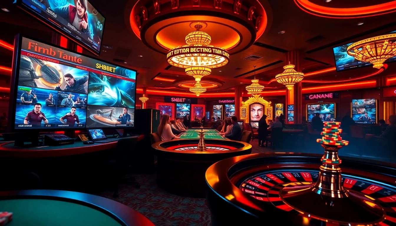 Engage with Shbet's exciting online gambling experience featuring vibrant casino elements.