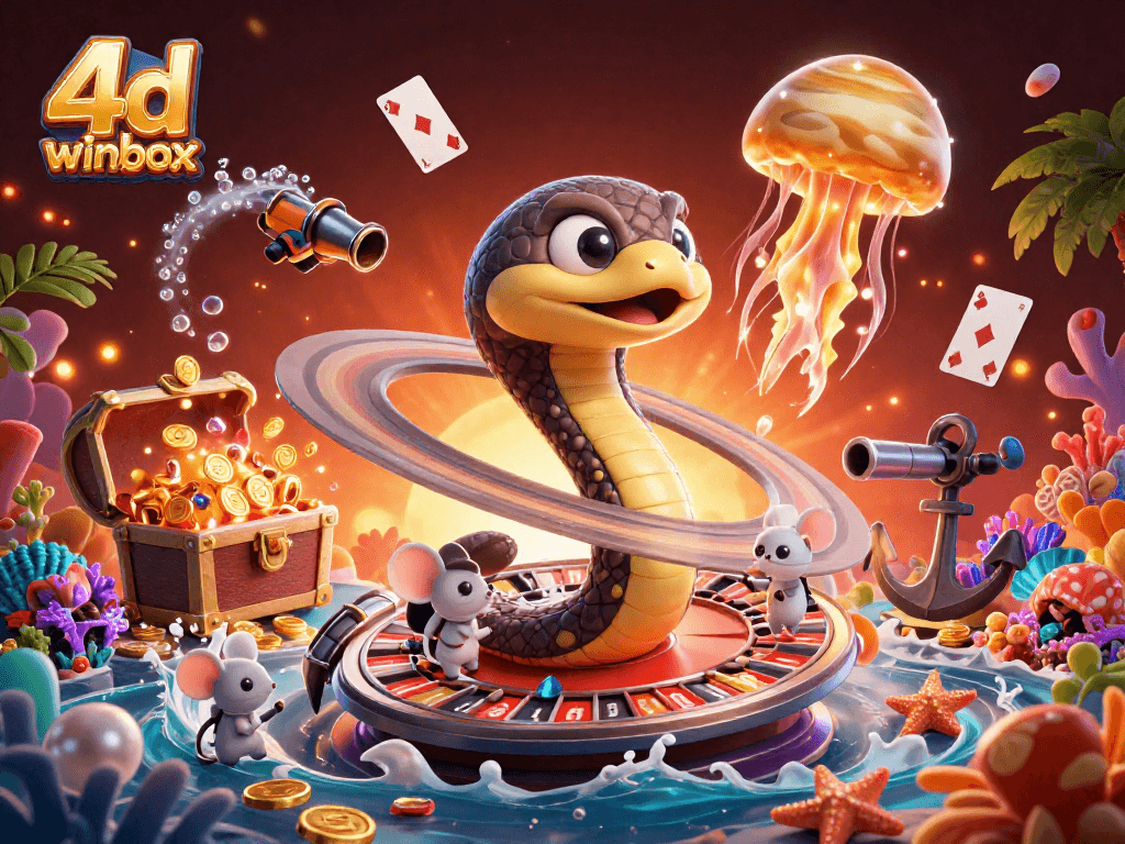 Experience thrilling gameplay at 4d winbox with a dynamic cosmic roulette featuring fun characters and treasures.