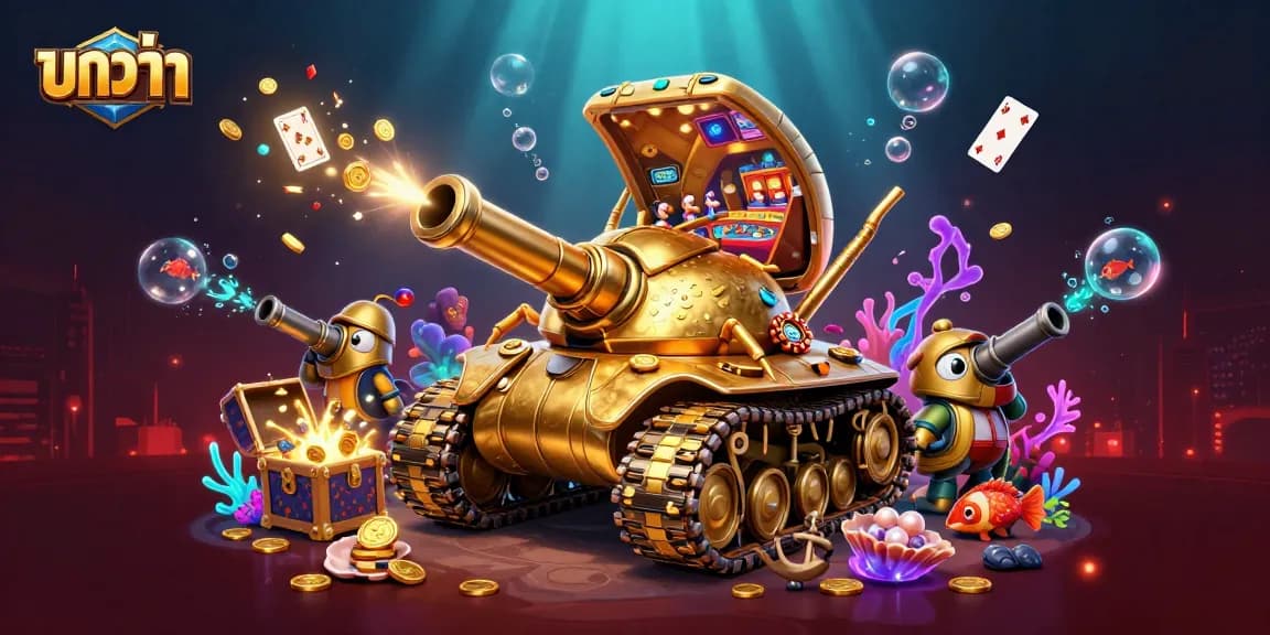 Experience thrilling บาคาร่า gameplay with a dynamic 3D casino scene filled with golden elements and excitement.