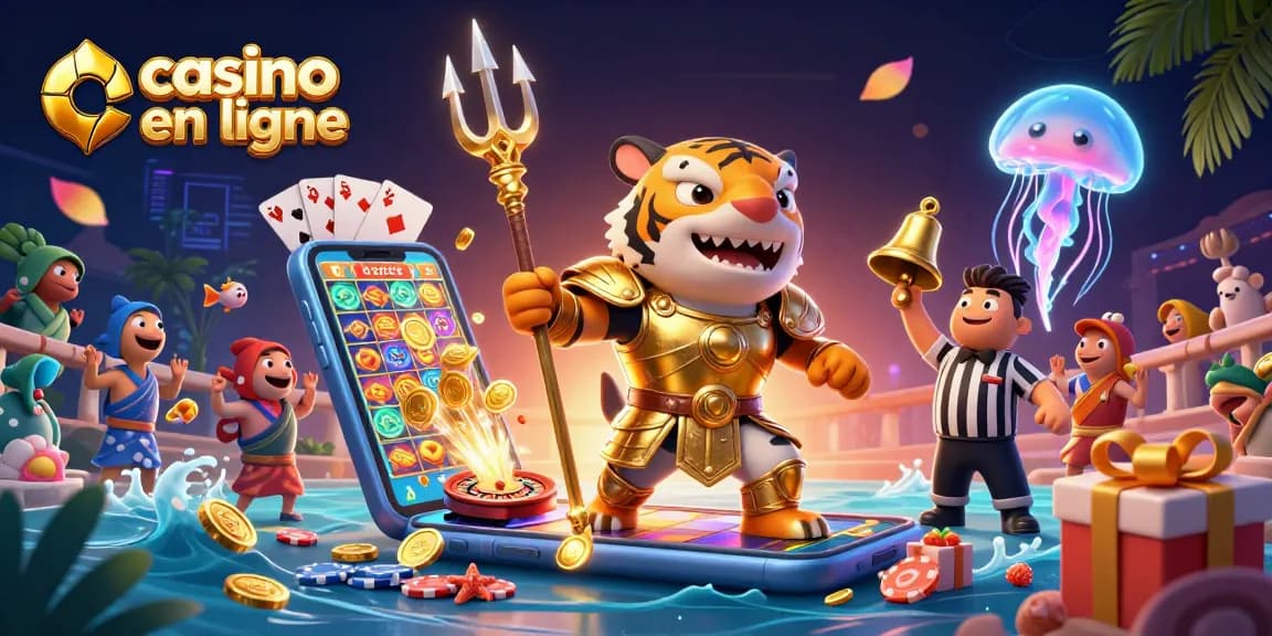 Jouer au casino en ligne avec des machines à sous, des cartes et un requin guerrier sous-marin.