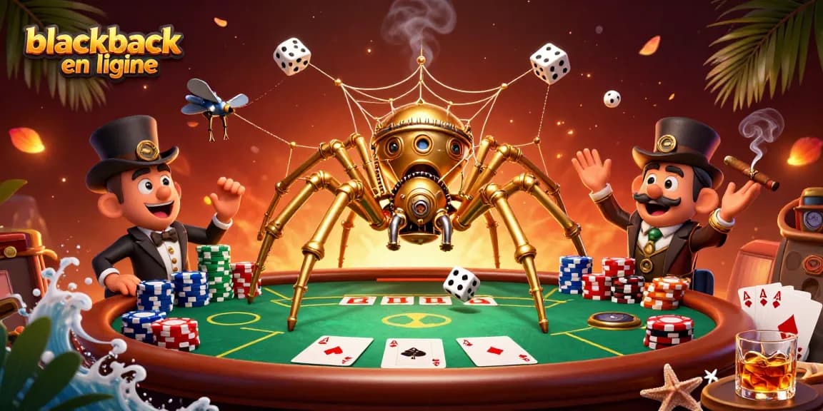 Jouez au blackjack en ligne avec des enjeux amusants tout en appréciant le design captivant du casino.