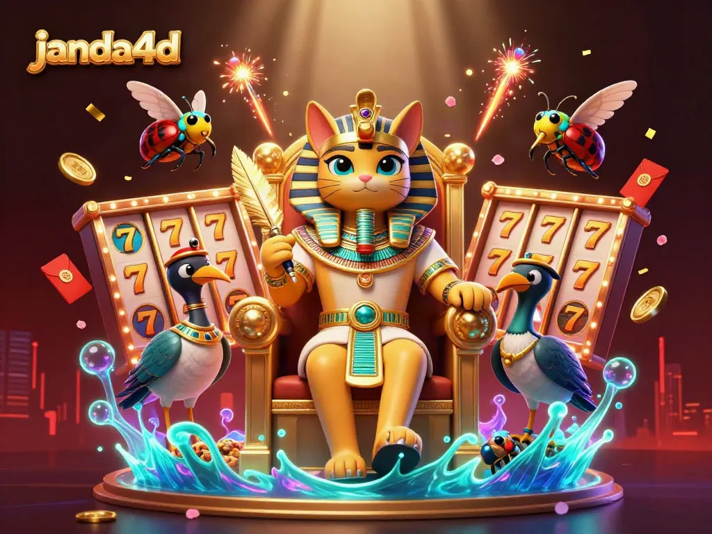 JANDA4D menawarkan pengalaman bermain slot online dengan karakter kartun dan simbol keberuntungan yang menggiurkan.
