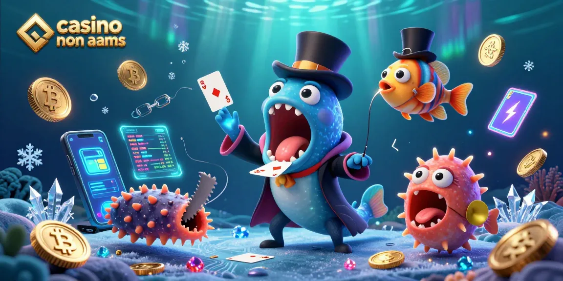 Scopri il mondo del casino non AAMS con un'illustrazione 3D avvincente dei protagonisti che eseguono trucchi di magia.