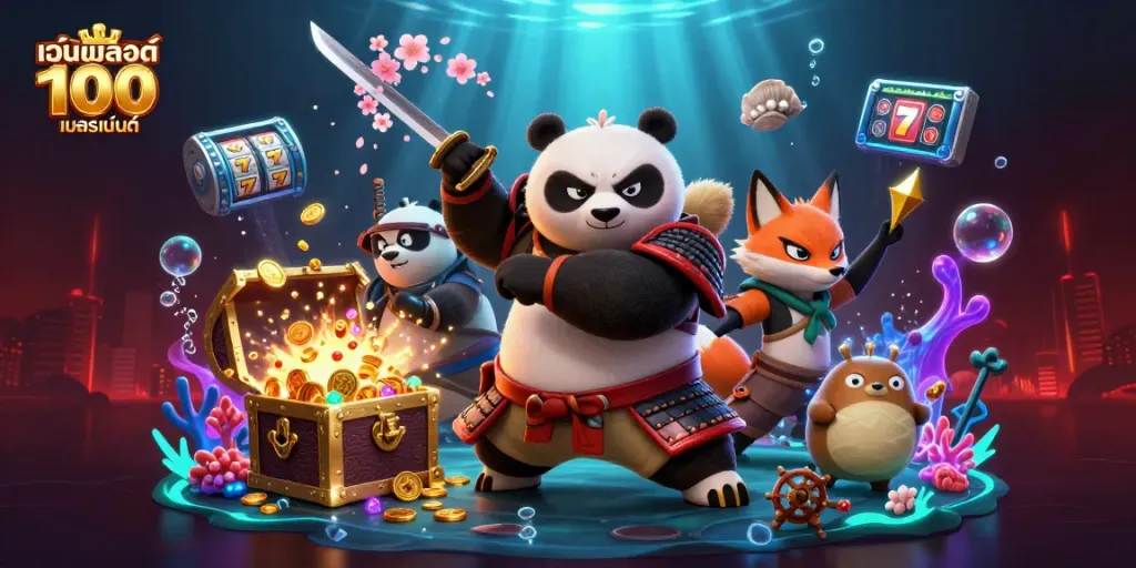 เล่นเกมส์ เว็บสล็อต แท้ 100 เปอร์เซ็นต์ กับซามูไรแพนด้าและนินจาในคาสิโน