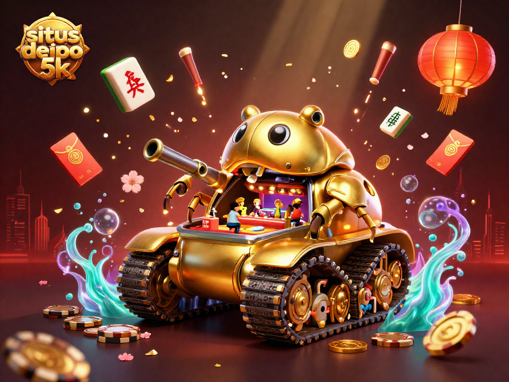 Engage with the immersive world of situs depo 5k featuring vibrant casino elements in a stunning 3D portrayal.