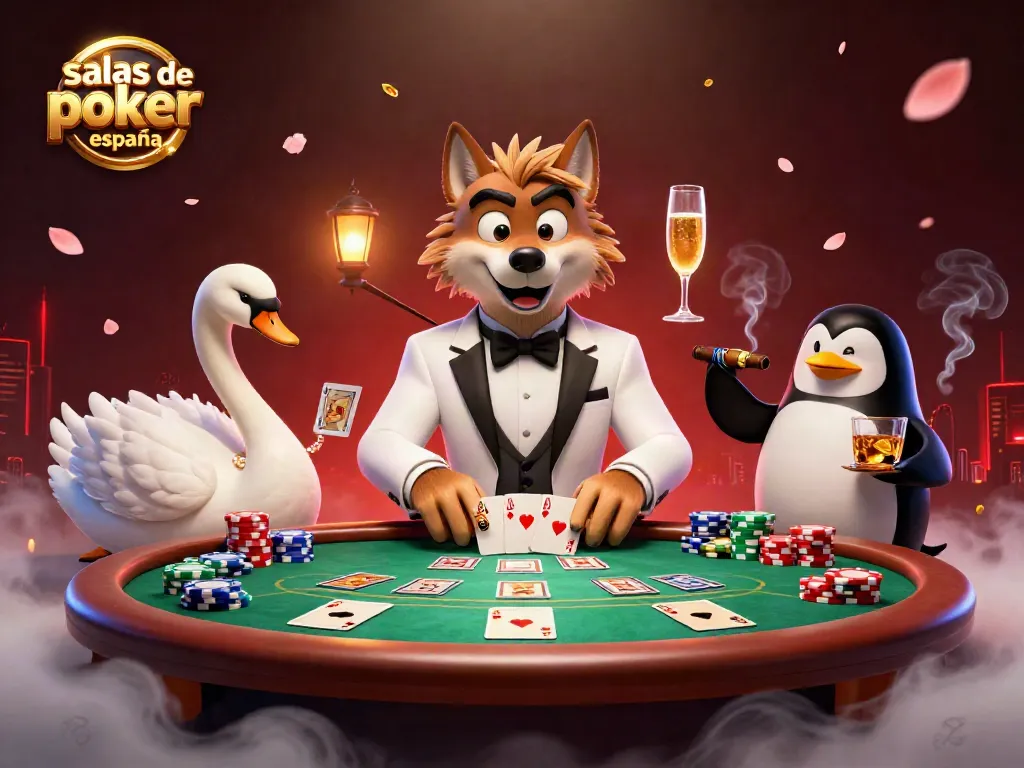 Juega en las salas de poker online España con este creativo diseño ilustrativo