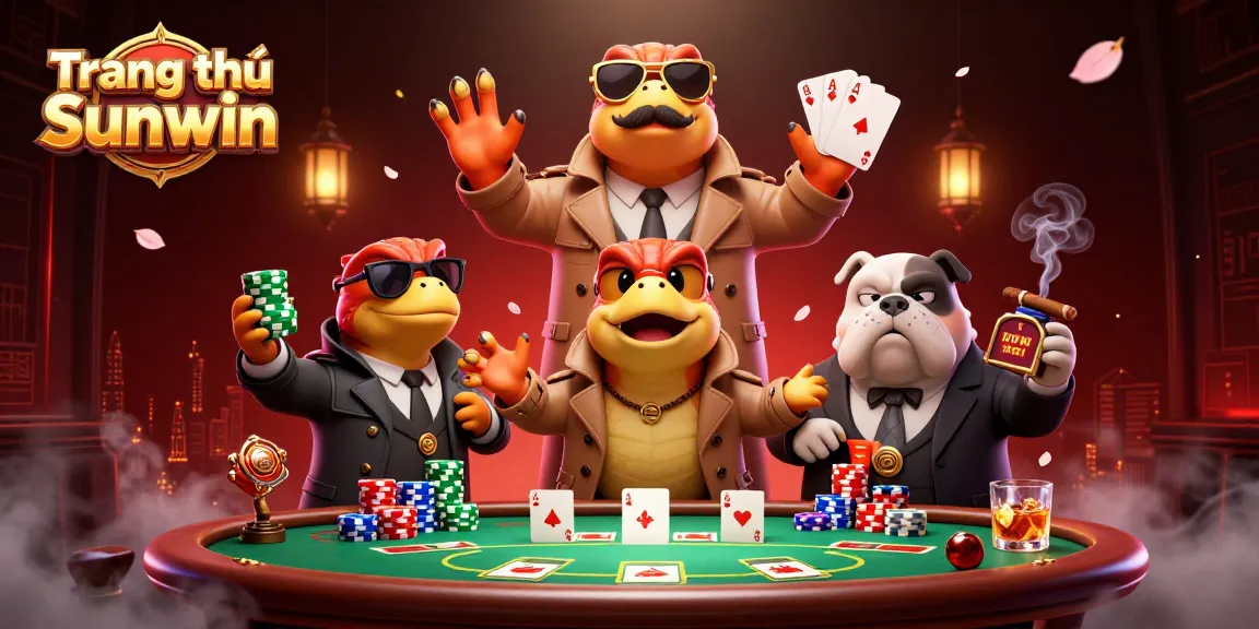Engage with Trang chủ Sunwin's vibrant characters in a bustling casino as they strategize their winning moves!