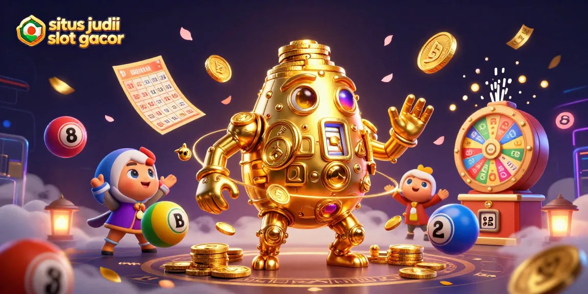 Spin to win on situs judi slot gacor with vibrant gaming elements and an engaging backdrop.
