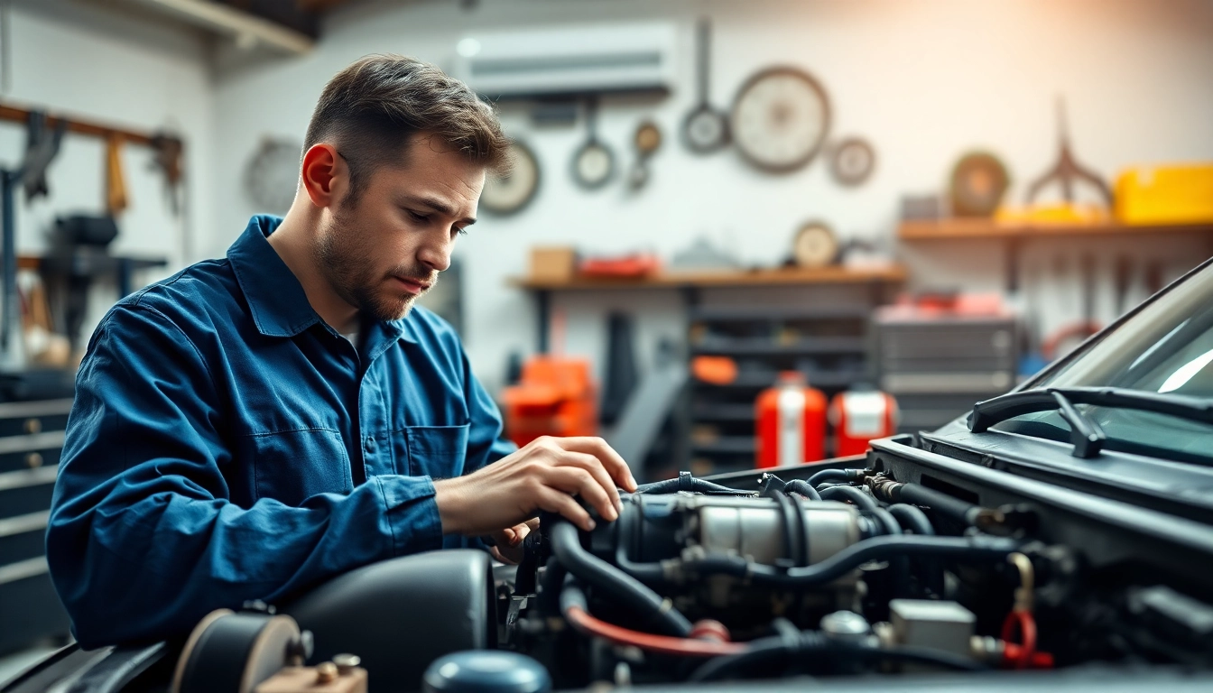 Evaluate the best extended auto warranty for older vehicles with a mechanic inspecting an engine.