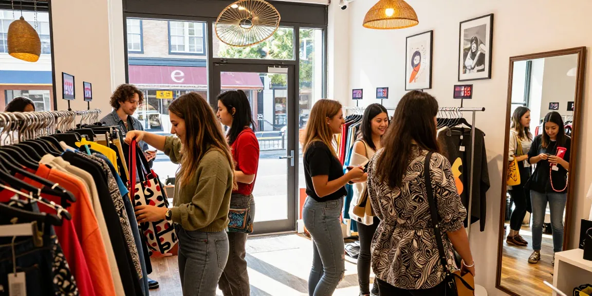 Shopping experience at https://shs-dome5.com/ showcasing stylish fashion replicas in a vibrant boutique.