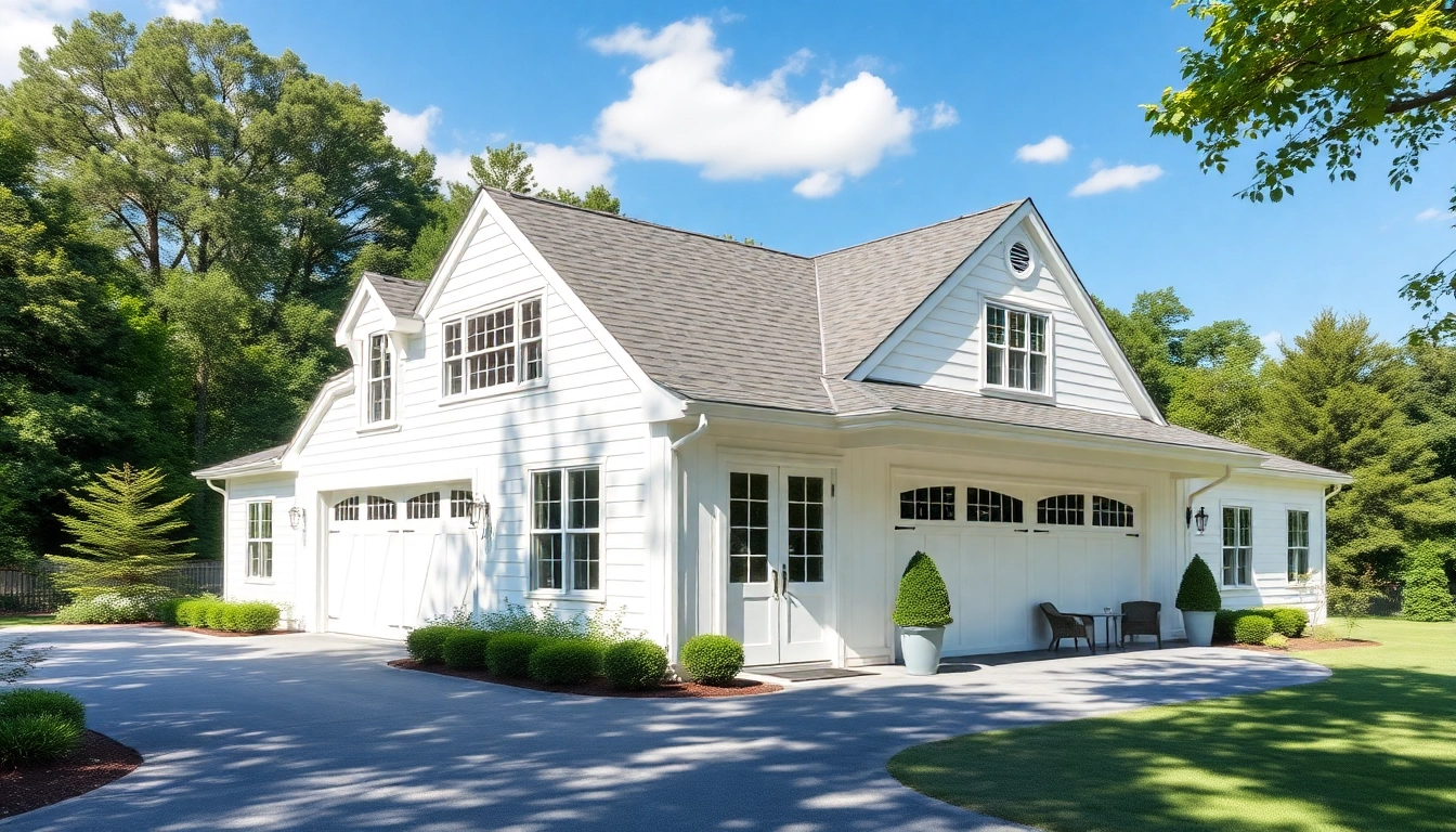 Cape Cod home addition showcasing a beautifully designed attached garage and inviting outdoor space.