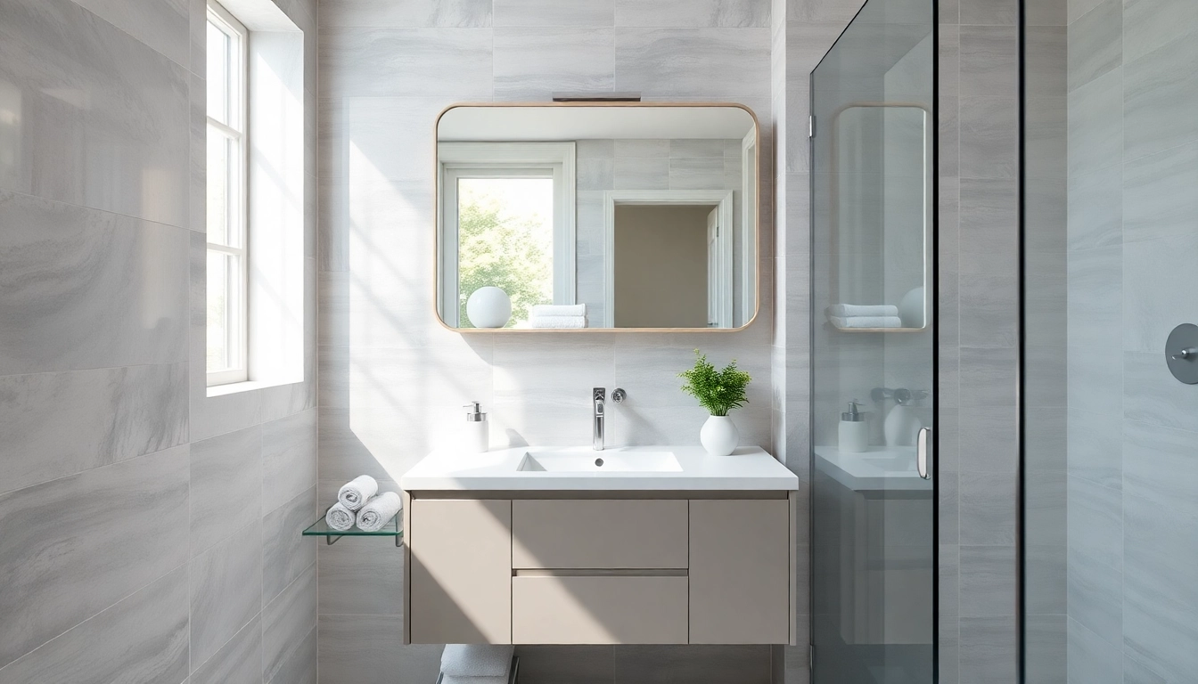 Transform your small bathroom remodel with a stylish vanity and natural light enhancing the design.