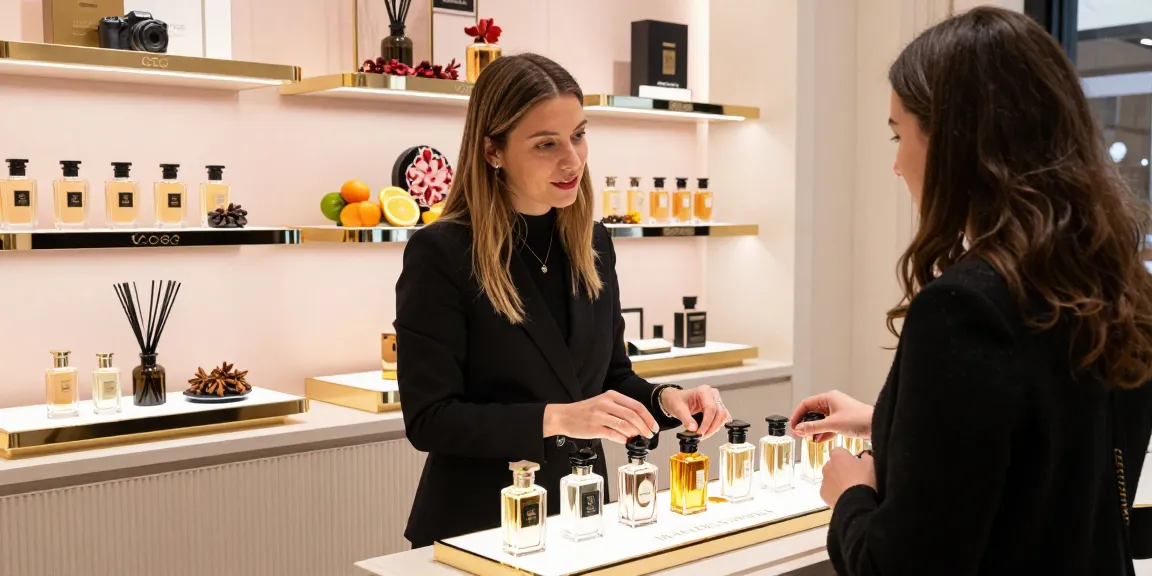 Immerse in Maison Crivelli's luxury fragrances with a personalized shopping experience at an elegant boutique.