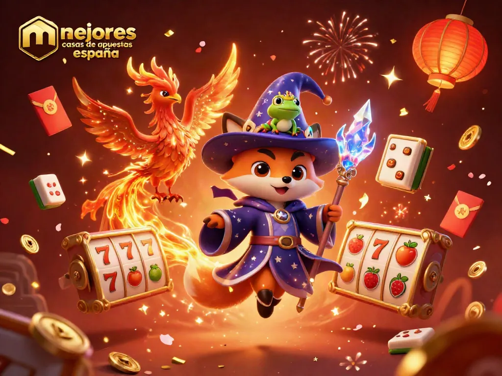 Disfruta de las mejores casas de apuestas España con esta ilustración mágica y festiva.