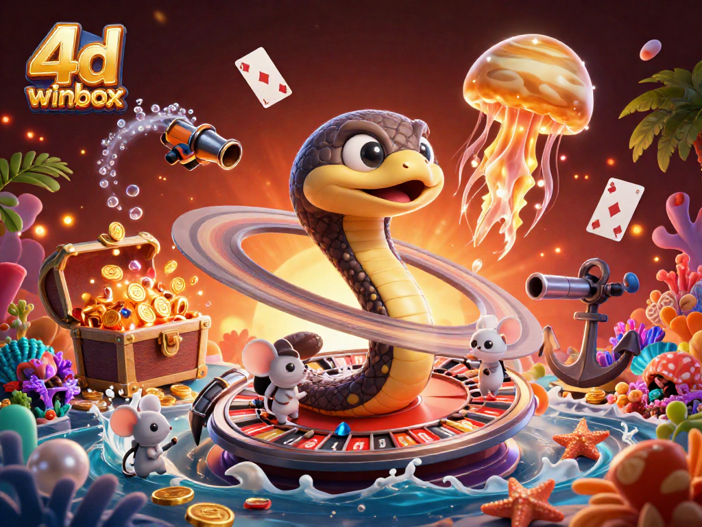 Experience thrilling gameplay at 4d winbox with a dynamic cosmic roulette featuring fun characters and treasures.