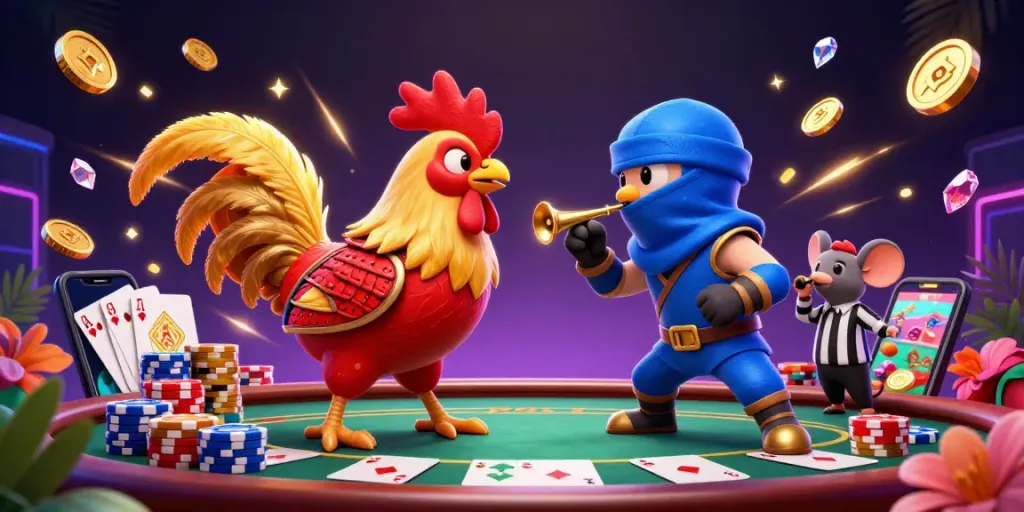 Juega al póker online en España con estrategia y emoción en esta ilustración espectacular.