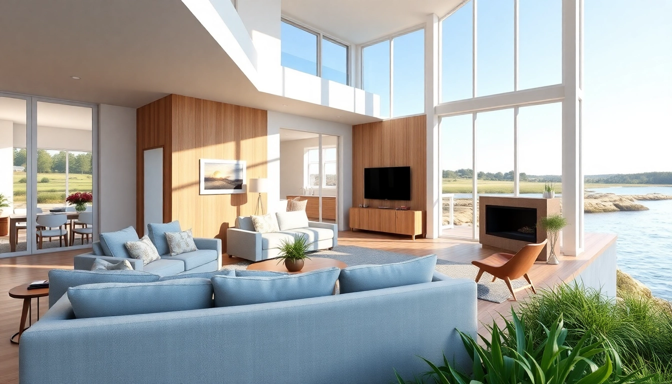 Showcasing Scituate In-Law Expansion with modern architecture and a coastal view.