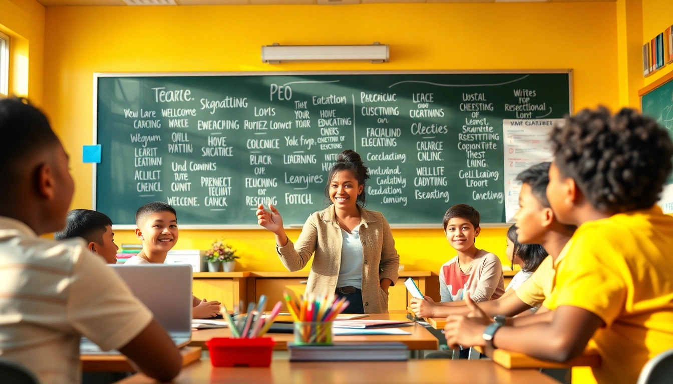 Engaging classroom scene showcasing the importance of education through innovative teaching methods.