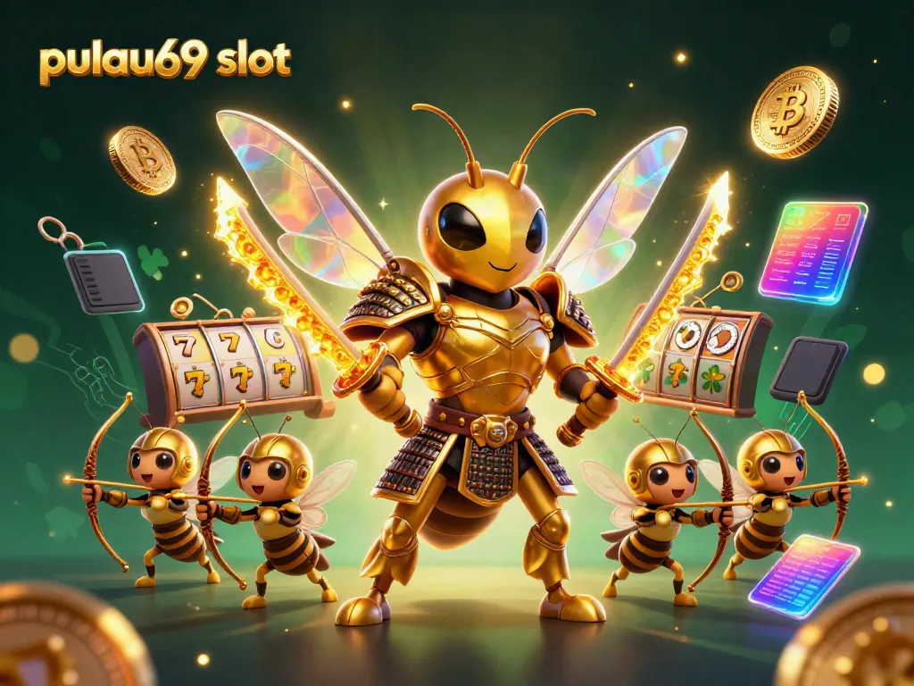 Engage with pulau69 slot through this dynamic 3D casino-themed illustration filled with action and enchantment.