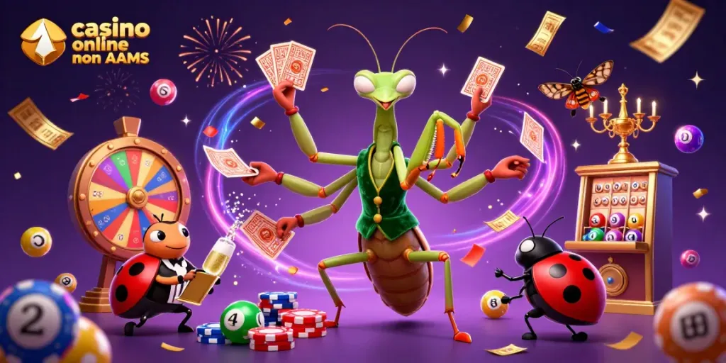 Scopri i migliori casino online non AAMS con una scena animata di gioco e divertimento.