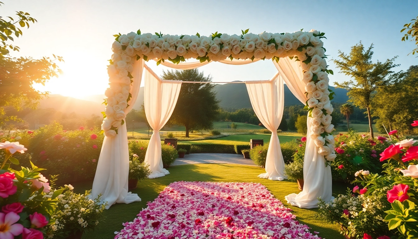 Celebrate love at a beautiful Weddings Venue with floral decorations and vibrant surroundings.