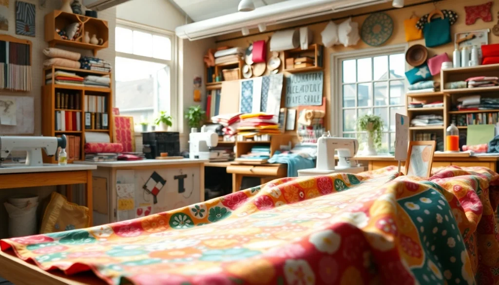 Verken unieke wafel katoen met kleurrijke patronen in een handwerkstudio.