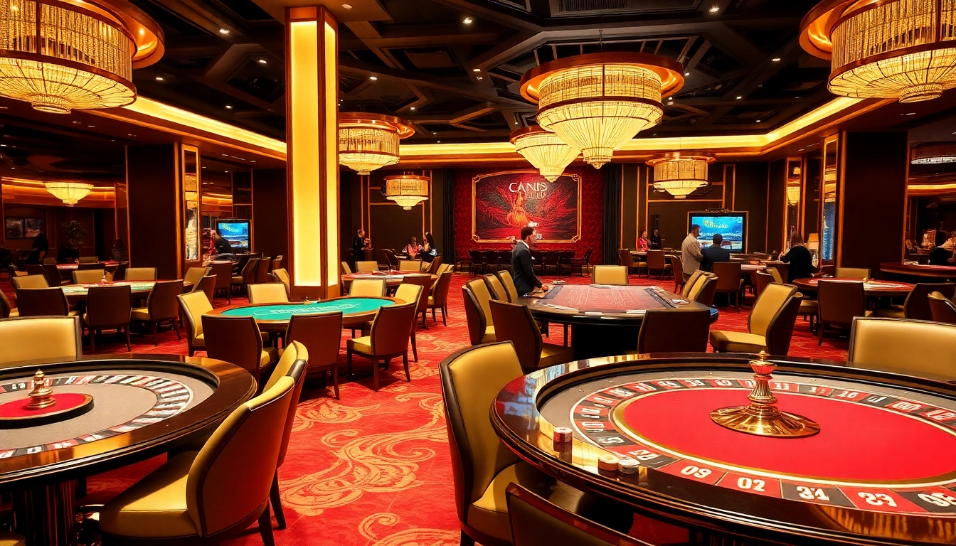 SAY88 com offers an exciting gaming experience with vibrant casino tables, cards, and players engaged in thrilling action.