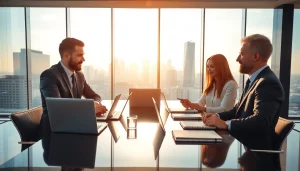 M&A 관련 상담을 진행하는 재무 자문 이미지