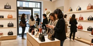 High-quality shopping experience at a 레플리카 사이트 showcasing trendy replicas and engaging customer interactions.