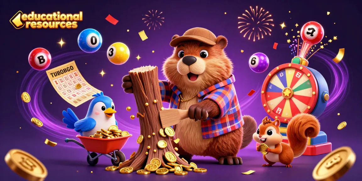 Engaging 3D cartoon scene illustrating educational resources for gamblers with vibrant lottery themes.